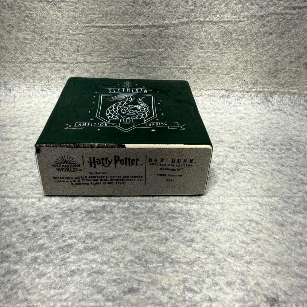 Rae Dunn Harry Potter SLYTHERIN 4x4 Decorative Block Sign Green NEW (A5)